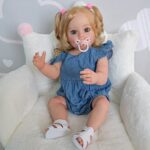 iCradle Real Life Reborn Baby Dolls Girl 22 inch 55cm Full Body Silicone Realistic Lifelike Newborn Dolls Toddler Doll Toy for Ages 3+