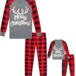Babyroom Girls Matching Doll&Toddler 4 Piece Cotton Pajamas Toddler Christmas Sleepwear Size 6 Red