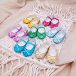 Etistta 7 Pairs of Glitter Doll Shoes Fits for 18 inch Doll Shoes American Dolls Sparkle Doll Shoes Princess Accessories