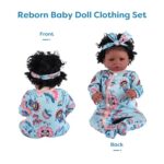 BABESIDE 2Pcs Reborn Baby Doll Clothes for 17-22 Inch Babydolls, Baby Doll Clothing Accessories Set for Realistic Newborn Baby Doll Clothes Girls, Green