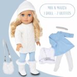 Gift Boutique 18 Inch Girl Doll with Clothes Set in Gift Box, Fashion Doll with Beautiful Long Blond Hair Blue Eyes with 2 Outfits, Boots and Accessories Princess Doll for Girls and Kids