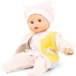 Gotz 2420561 Muffin Baby Colours – 13″ Tall Baby Doll Without Hair and Brown Sleeping Eyes.