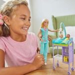 Barbie Careers Doll & Playset, Baby Doctor Theme with Blonde Fashion Doll, 2 Baby Dolls, Furniture & Accessories