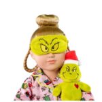 My Life As Poseable Grinch Sleepover 18 inch Doll | 2024 Holiday Version 2.0 with Grinch Sleeping Mask and Plush Doll (Blonde Hair, Blue Eyes)