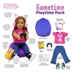 Playtime by Eimmie 18 Inch Doll Clothes – Gamer Girl Clothes, Shoes and Doll Accessories – Outfits Fit American, Generation & Similar 18” Girls Dolls – Clothing Outfit Sets & Stuff for My Doll