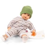 Gotz 2427918 Maxy Muffin Urban Stripes – 16.5″ Baby Doll Without Hair and Brown Sleeping Eyes