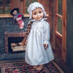 The Queen’s Treasures 18 Inch Doll Clothes, Officially Licensed Little House on The Prairie Sleepwear Outfit. Nightgown and Nightcap, Doll NOT Included Compatible for Use with American Girl Dolls