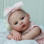 KSBD Realistic Reborn Dolls Girl – 18 Inch Lifelike Newborn Eyes Open Doll Real Life with Soft Weighted Body, Advanced Painted Gift Set for Kids Age 3+…