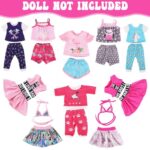 AK KYC 18 Inch American Doll Fashion Clothes, 10 Sets/20PC Stylish Doll Clothes Fit for 16-18 inch Dolls Pretend Playset, Birthday Gifts Children’s Day Gift for Kids (NOT Include Dolls, Shoes)