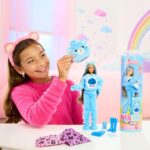 Barbie Cutie Reveal Care Bears Series Doll & Accessories Set with Grumpy Bear Plush Costume & 10 Surprises Including Color Change & Mini Bear