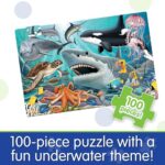 The Learning Journey Puzzle Doubles Glow in The Dark – Sea Life – 100 Piece Glow in The Dark Preschool Puzzle (3 x 2 feet) – Educational Gifts for Boys & Girls Ages 3 and Up, Model Number: 115220