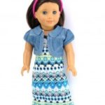 Tribal Print Maxi Dress Outfit – 18 Inch Doll Clothes – American Girl Dolls, Beautiful Fabrics With A Soft Velcro Closure In The BackDOLL AND SHOES ARE NOT INCLUDE