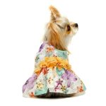 Fitwarm Flower Dog Dress for Pet Clothes Birthday Party Doggie Sundress Puppy Lace Clothes Yellow Small