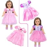 American 18 Inch Doll Clothes Accessories – 4 Pcs Different Princess Costume Dress Set Fits American 18 Inch Girl Dolls, My Life Doll, Generation Dolls