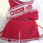 Cheerleading Red White Cheer Outfit for 15″-18″ Doll Clothes