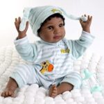 Aori Reborn Baby Dolls Black African American Reborn Boy Doll Look and Feel Real 22 Inch Biracial Newborn Doll with Giraffe Gift Set