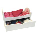 Wooden Doll Bed with Trundle Fits 18 Inch Dolls