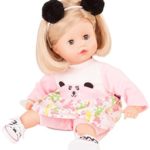 Gotz Muffin 13″ Soft Baby Doll with Blonde Hair and Blue Sleeping Eyes in Panda Outfit