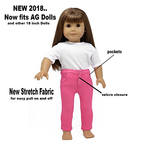 Doll Pants For 18 Inch Dolls Set Of 10 Fits American Girl Doll Clothing