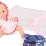 Gotz Sleepy Aquini 13″ Bath Baby Drink and Wet Doll with Bathing Suit, Goggles and Accessories