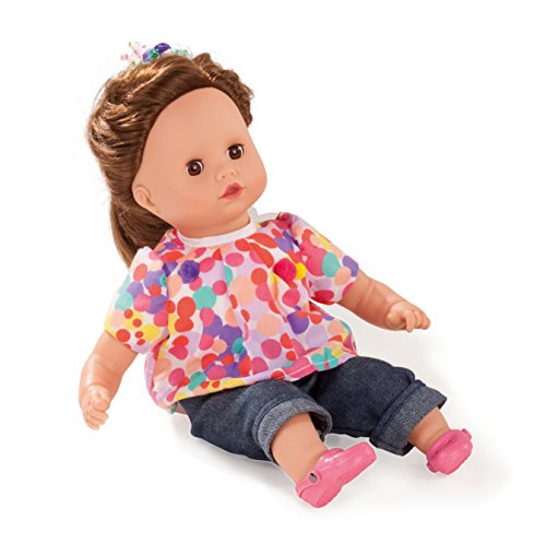 Gotz Muffin Soft Baby Doll With Brown Hair And Brown Open Close