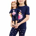 Babyroom Girls Matching Doll&Toddler Dance 4 Piece Cotton Pajamas Kids Clothes Sleepwear Size 5