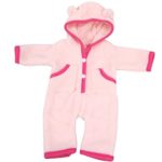 MagiDeal Pink Fleece All In One Piece Pyjamas PJs Sleepsuit Onesie Nightwear for 18” American Girl Our Generation Journey Gotz Dolls