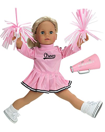 18 Inch Doll Clothes By Sophias Fits American Girl Dolls Doll Cheerleader Outfit Set And Pom 