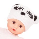 Gotz Muffin 13″ Happy Panda – Bald Baby Doll in Pink Outfit with Brown Sleeping Eyes – Ages 18 Months +