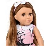 18 Inch Girl Doll, Poseable Fashion Doll with Fine Hair for Styling, Clothes, Shoes, Purse and Accessories, Princess Doll for Girls and Kids