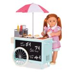 Our Generation by Battat- Retro Hot Dog Cart- Toy, Cart & Accessory Set for 18″ Dolls- for Age 3 Years & Up