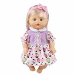 JING SHOW BUSSINESS Pack of 6 Fit 12 Inch Alive Baby Doll Gown Dress Clothes Fashionista Outfits Include Hair Band Girls American Doll