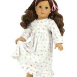 18 Inch Dolls Clothes Nightgown fits American Girl Dolls, Print Knit Nightgown Doll Clothing for 18 Inch Dolls