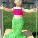 18 Inch Doll Crochet Mermaid Costume Pattern Worsted Weight Fits American Girl Doll Journey Girl My Life Our Generation: Crochet Pattern (18 Inch Doll Whimsical Clothing Collection Book 2)