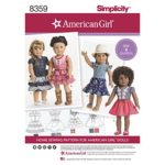 SIMPLICITY 8359 18″ American Girl Doll Clothes SEWING PATTERN