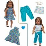 ZITA ELEMENT Fashion 23 Pcs American 18 Inch Girl Doll Clothes Dress with Accessories for 18 Inch My Our Life Generation Doll and Other 18 Inch Dolls Clothes Clothing Dresses Outfits