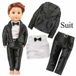 Voccim 6 Sets 18 Inch Boy Doll Clothes Outfits for American Boys Girls Doll Accessories Including Tuxedo Suit Sportswear Daily Casual Wear Jacket Pants Clothing for Logan Doll