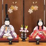 Japanese traditional hina ningyo dolls made by Mataro (HigashiyamaBina, 5 dolls) in compact box container w/import shipping