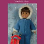 Snowsuit with Accessories: Knitting Patterns fit American Girl and other 18-Inch Dolls