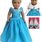 Fits American Girl 18 inch Dolls – Cinderella Butterfly Ball Gown Costume – 5 pieces Tenney