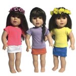 The New York Doll Collection Assorted Colored Doll T-Shirts Clothes fits 18 Inch Dolls, Solid Colored top