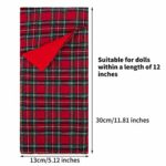 URATOT 3 Pack Elf Sleeping Bag 3 Colors Christmas Doll Accessory Red Plaid Sleeping Bags Accessory Decorations for Elf Doll (Not Contain Doll)