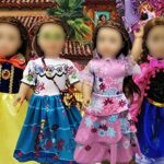 18Inch Dolls Accessories and Clothes Princess Party Favors Magical Isabella & Mirabe l& Anna& Snow White Costume Fashion Creation Kit for 18inch Dolls