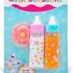 Exquisite Buggy My Sweet Baby Disappearing Magic Bottles – Includes 1 Milk, 1 Juice Bottle with Pacifier for Baby Doll (Colorful)