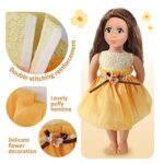 18 Inch Doll Clothes Doll Accessories 2 Sets Fashion Doll Clothes and Accessories Fit for 18 inch Girl Doll, Lovely Baby Doll Outfits Accessories for Christmas Birthday for Little Girl