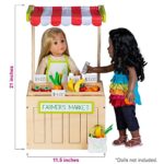 Adora Amazing World Farmer’s Market Wooden Play Set – 31 Piece Accessory Set for 18 Dolls