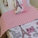 18″ Doll Bedding, Paris Doll Bedding, Pink and White Polka Dots, Made to Fit American Girl Dolls