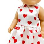 XADP 10 Sets Clothes Outfits Dresses with Headbands Accessories for 14-Inch to 16-Inch Baby Dolls, 15″- 18″ Girl Dolls, Total 22 Pcs