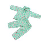 MagiDeal Pajamas PJS Clothes Green Cheery for 18” American Girl Our Generation Doll