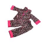 MagiDeal Rosy Pajamas Set Leopard Print Sleepwear Fit 18” American Girl Doll Clothes